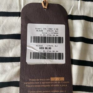 John John brand new black and white cotton top